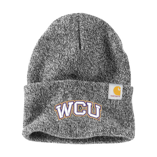  Carhartt Black/White Knit Beanie w/Cuff - WCU Arched