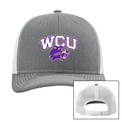  Richardson Heather Grey/Light Grey Trucker Hat - Primary Athletic Mark