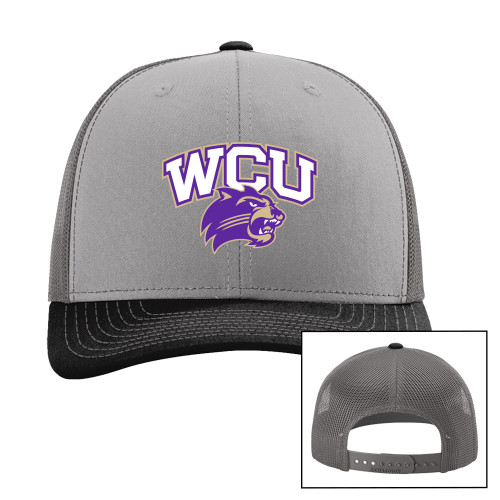  Richardson Grey/Charcoal/Black Trucker Hat - Primary Athletic Mark