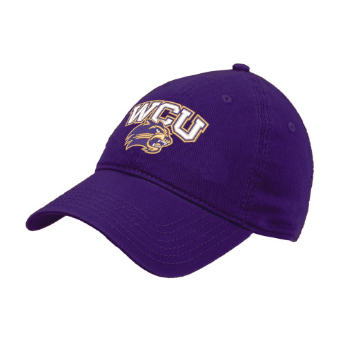  Purple Unstructured Adjustable Low Profile Hat - Primary Athletic Mark