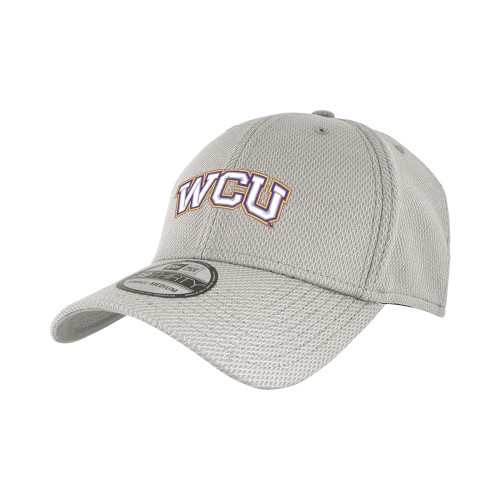  New Era Light Grey Diamond Era 39Thirty Stretch Fit Hat - WCU Arched