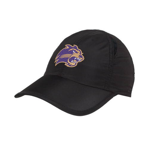  Womens Black Performance Cap - Catamount Head