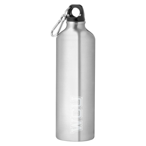  Venture Aluminum Silver Bike Bottle 26oz - WCU Engraved