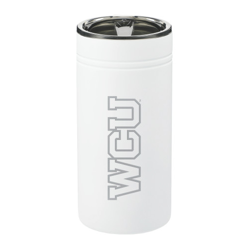  Sherpa Vacuum White Tumbler & Insulator 12oz - WCU Engraved