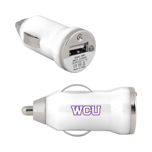  On the Go White Car Charger - WCU