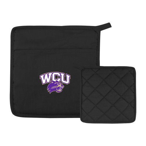  Quilted Canvas Black Pot Holder - Primary Athletic Mark