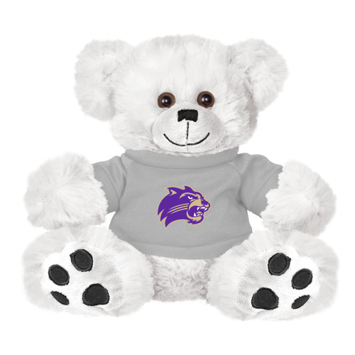  Plush Big Paw 8 1/2 inch White Bear w/Grey Shirt - Catamount Head