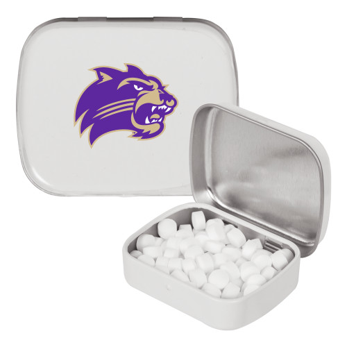  White Rectangular Peppermint Tin - Catamount Head