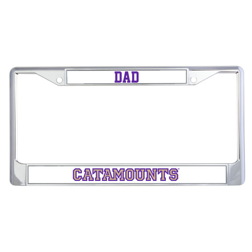  Dad Metal License Plate Frame in Chrome - Catamounts