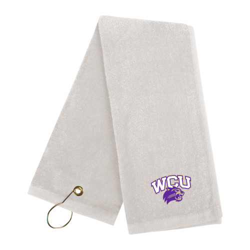  White Golf Towel - Primary Athletic Mark