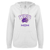 Thumbnail image for  ENZA Womens White V Notch Raw Edge Fleece Hoodie