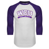 Thumbnail image for  White/Purple Raglan Baseball T Shirt