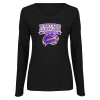 Thumbnail image for  Womens Black Long Sleeve V Neck Tee 