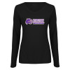 Thumbnail image for  Womens Black Long Sleeve V Neck Tee 