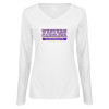 Thumbnail image for  Womens White Long Sleeve V Neck Tee