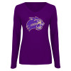Thumbnail image for  Womens Purple Long Sleeve V Neck Tee 