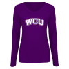 Thumbnail image for  Womens Purple Long Sleeve V Neck Tee 