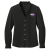 Thumbnail image for  Brooks Brothers Womens Black Long Sleeve Ruffle Collar Blouse