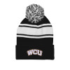 Thumbnail image for  Black/White Two Tone Knit Pom Beanie w/Cuff