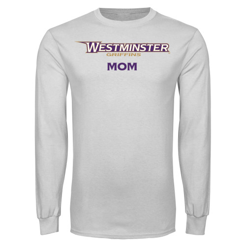  White Long Sleeve T Shirt - Westminster Mom