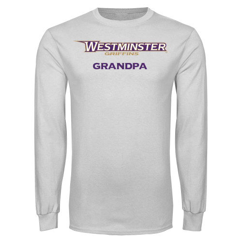  White Long Sleeve T Shirt - Westminster Grandpa