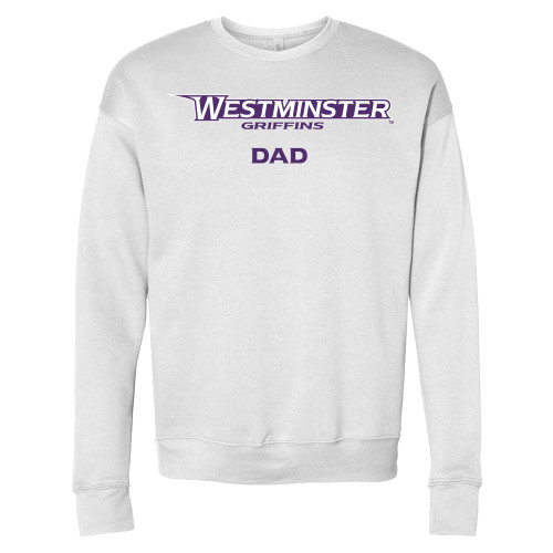  Bella + Canvas White Fleece Crew - Westminster Dad