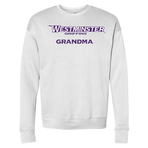  Bella + Canvas White Fleece Crew - Westminster Grandma