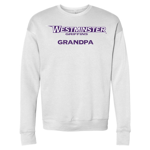  Bella + Canvas White Fleece Crew - Westminster Grandpa
