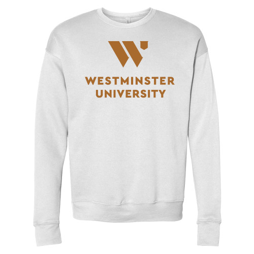  Bella + Canvas White Fleece Crew - WU Westminster University