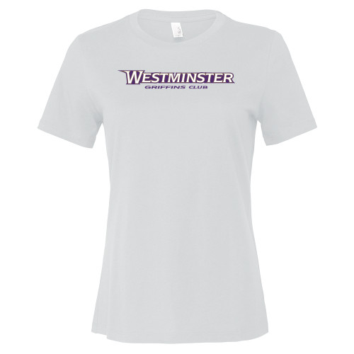  Bella + Canvas Womens White Relaxed Cotton T Shirt - Westminster University Griffins Club