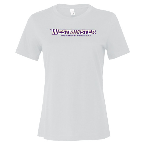 Bella + Canvas Womens White Relaxed Cotton T Shirt - Westminster University Womens Freeski