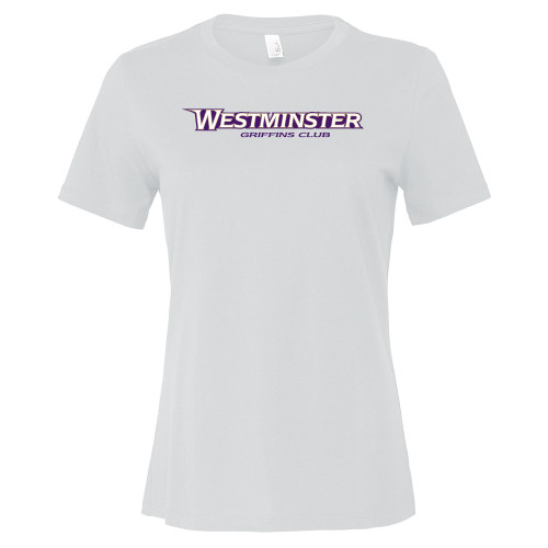  Bella + Canvas Womens White Relaxed Cotton T Shirt - Westminster University Griffins Club