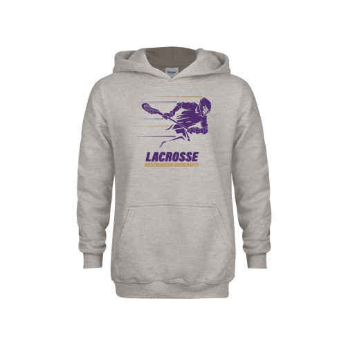  Youth Grey Fleece Hood - Westminster Lacrosse