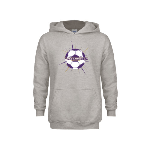  Youth Grey Fleece Hood - Westminster Soccer