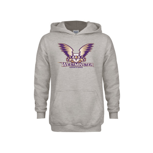  Youth Grey Fleece Hood - Westminster Primary Mark
