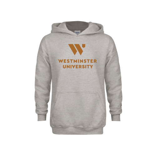  Youth Grey Fleece Hood - WU Westminster University