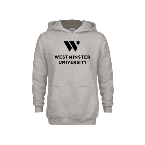  Youth Grey Fleece Hood - WU Westminster University