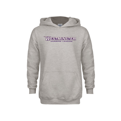  Youth Grey Fleece Hood - Westminster University Womens Lacrosse
