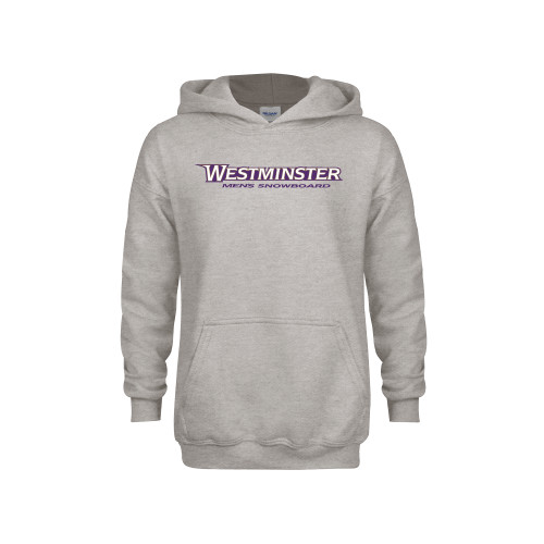  Youth Grey Fleece Hood - Westminster University Mens Snowboard
