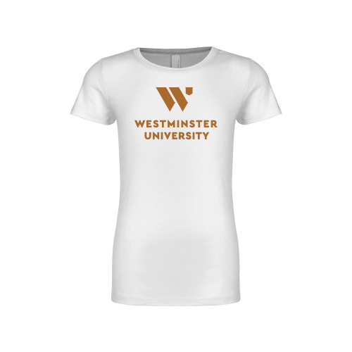  Next Level Girls White Fashion Fit T Shirt - WU Westminster University