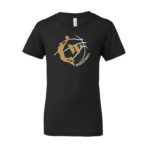  Bella + Canvas Youth Black Jersey T Shirt - Westminster Basketball
