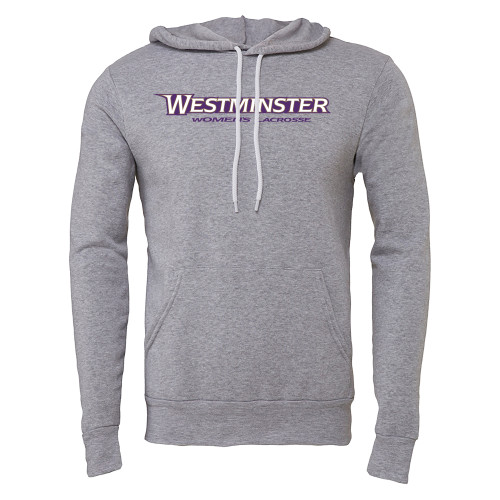  Bella + Canvas Heather Grey Fleece Hood - Westminster University Womens Lacrosse