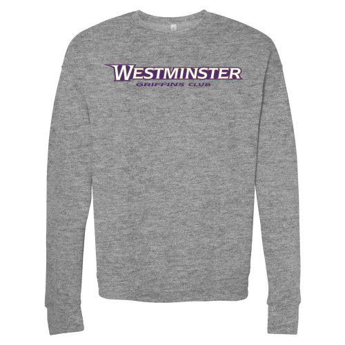  Bella + Canvas Heather Grey Fleece Crew - Westminster University Griffins Club