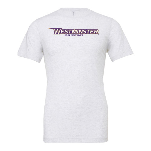  Bella + Canvas Ash Grey Jersey Cotton T Shirt - Westminster Athletic Word Mark