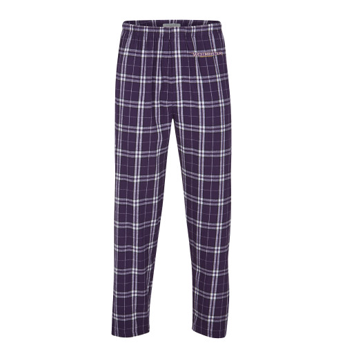  Boxercraft Heritage Purple Unisex Flannel Pajama Pant - Westminster Athletic Word Mark