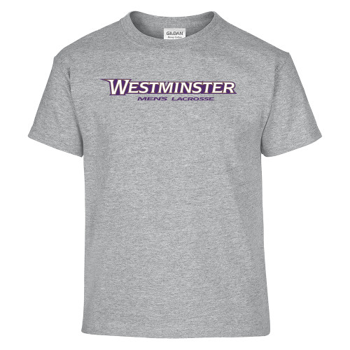  Youth Grey T Shirt - Westminster University Mens Lacrosse