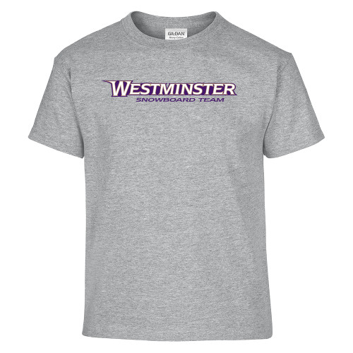  Youth Grey T Shirt - Westminster University Snowboard Team