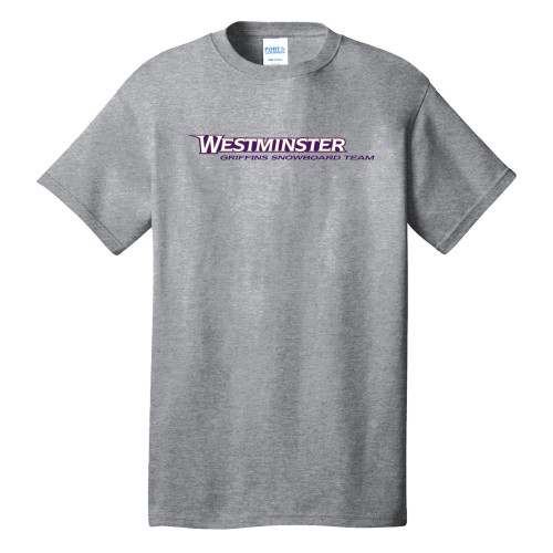  Extended Athletic Heather T Shirt - Westminster University Griffins Snowboard Team