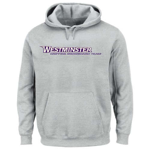  Extended Heather Grey Hoodie - Westminster University Griffins Snowboard Team