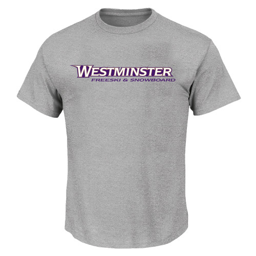  Tall Heather Grey T Shirt - Westminster University Freeski and Snowboard
